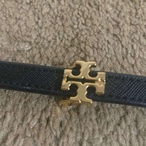 Tory Burch 1/2 inches slim belt Reversible black/brown